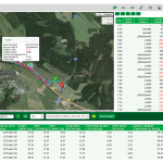 Zobrazení sledování vozidla na mapě. Doplnění o knihu jízd a informace o běhu motoru a spotřebu paliva.